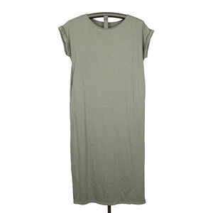 Studio Ko Hemp-Cotton Blend Women's Casual Maxi Dress MEDIUM Earthy Sage Green